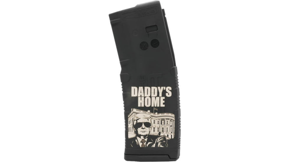 Black Rain Ordnance AR-15 5.56x45mm 30 Rounds Rifle Magazine, Black Trump DaddyS Home, 30, BRO-MAG30-TRUMP-DH-WH