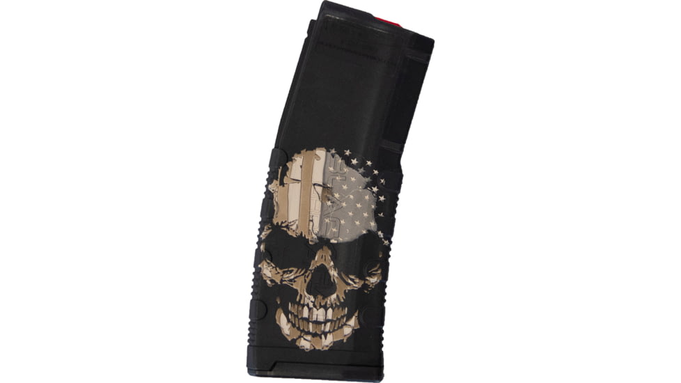 Black Rain Ordnance AR15 5.56 NATO/.223 Rem 30 Rounds Rifle Magazine, Skull w/ Flag, 30, 1703426