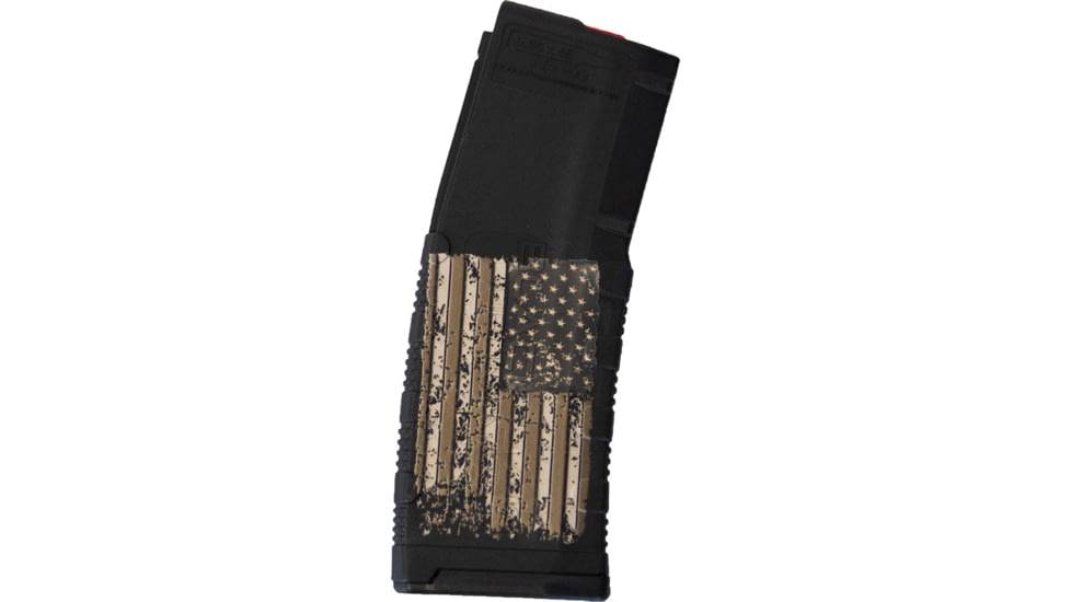 Black Rain Ordnance AR-15 Rifle Magazine w/ American Flag Engraving, .223 Rem/ 5.56 NATO, 30 Round, Black, 1 Pack, Polymer, MAG30AMFLAG-30RD