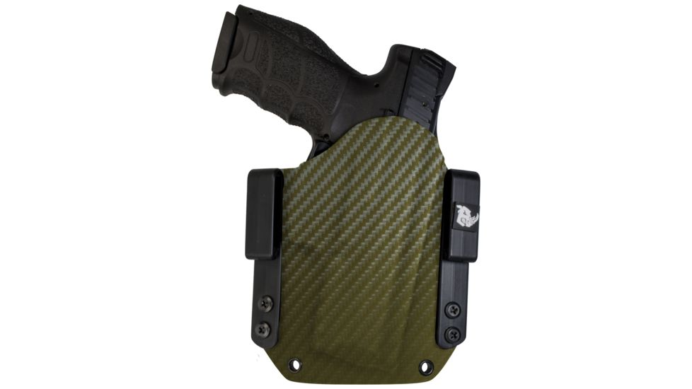 Black Rhino Concealment Tactical Carry Holster System / FN, Model FNX Tactical 45, Left Handed Shooter, Cant 0 Degrees, Carbon Fiber OD Green, 191204898590