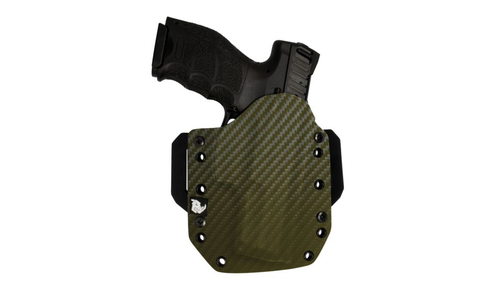 Black Rhino Concealment Tactical Carry Holster System / FN, Model FNX Tactical 45, Left Handed Shooter, Cant 0 Degrees, Carbon Fiber OD Green, 191204898590