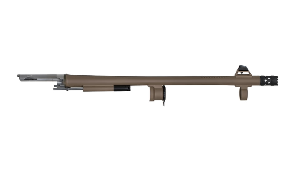 Black River Manufacturing Ported Benelli M4 12 Gauge Shotgun Barrel, 18.5 in, Chrome Linded, FDE, BRBMPBFDE