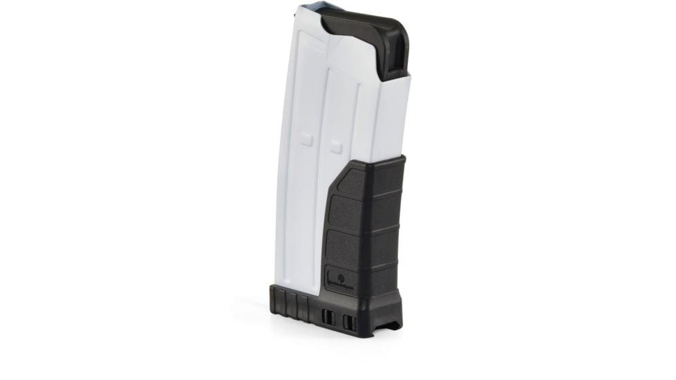 Black River Manufacturing Typhoon Defense F12/X12, 12 Gauge, 5 Round, Shotgun Magazine, White/Black, BRSM05WT01-5RD