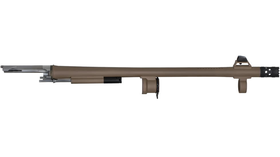 Black River Manufacturing Non Ported Benelli M4 12 Gauge Shotgun Barrel, 18.5 in, Chrome Linded, FDE, BRBMNPBFDE