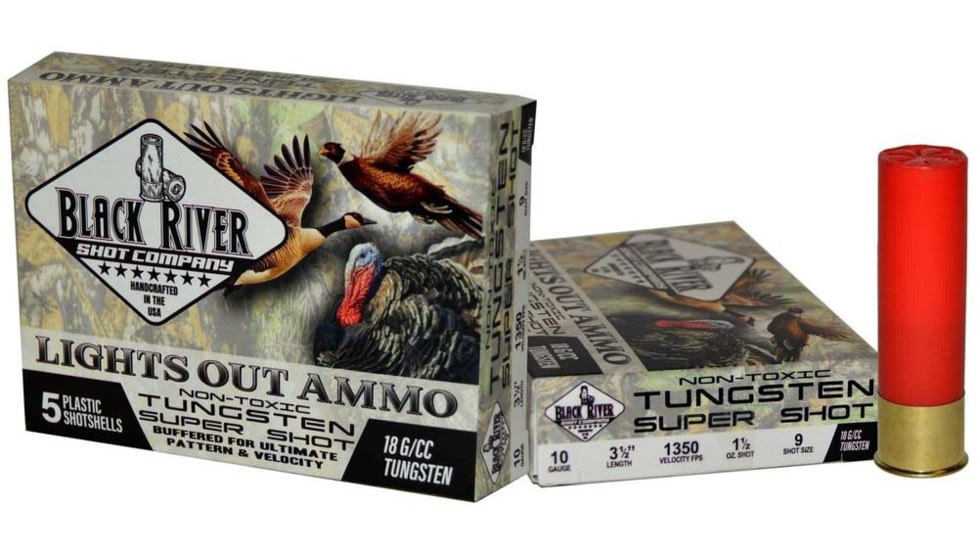 Black River Shot Company Premium Tungsten TSS 10 Gauge 3 1/2in 1 1/2oz Shotgun Ammunition
