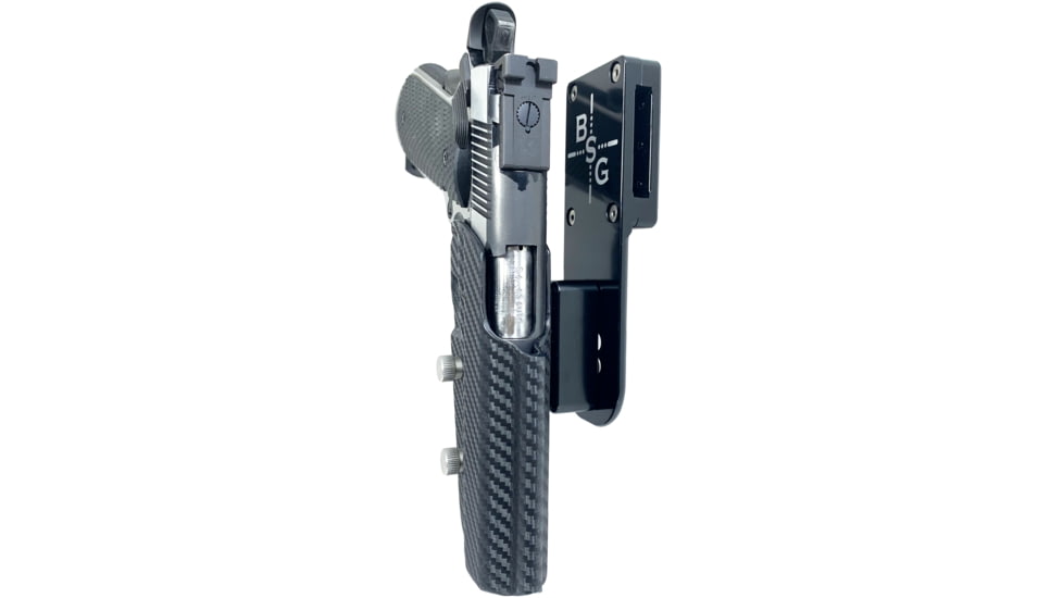 Black Scorpion Outdoor Gear 1911 5in Pro Heavy Duty Competition Holster, Left Hand, Black Shell / Carbon Fiber, HCD1-USPSABS-1911CFLH