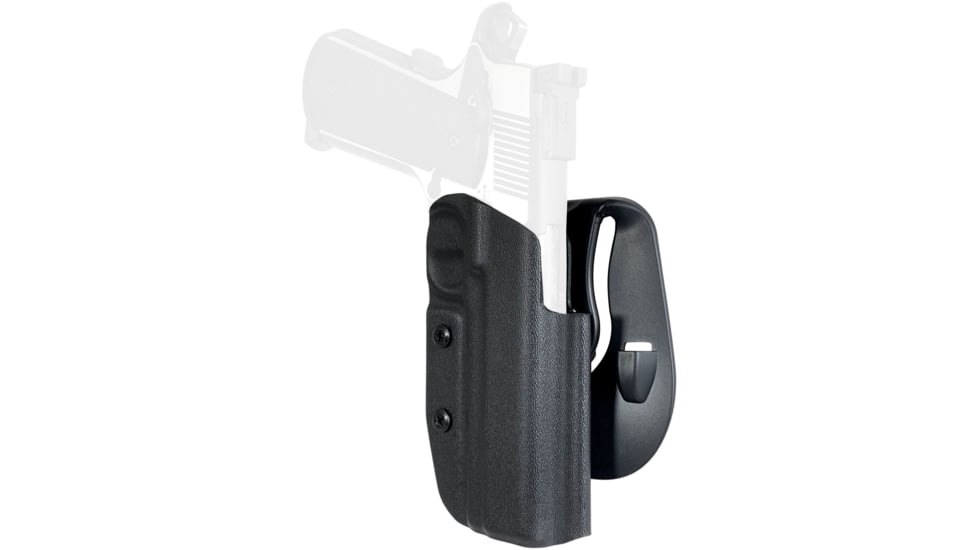 Black Scorpion Outdoor Gear 1911 5in w/ Full Dust Cover OWB Kydex Paddle Holster, Left Hand, Black, HC03-PADDLE-1911BKLH