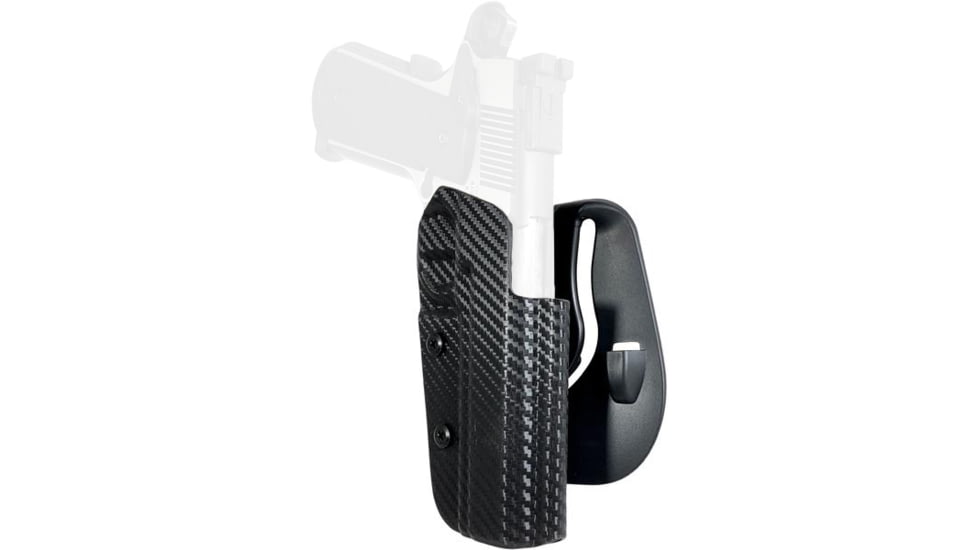 Black Scorpion Outdoor Gear 1911 5in w/ Full Dust Cover OWB Kydex Paddle Holster, Left Hand, Carbon Fiber, HC03-PADDLE-1911CFLH