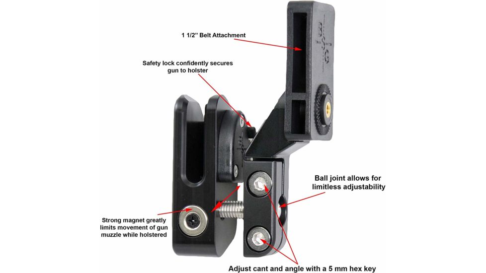 Black Scorpion Outdoor Gear Competition OWB Belt Pistol Magazine Pouch, RH, 2XL,  Black, CO17-BTXXLBK-MPGMBK-HO2011BK