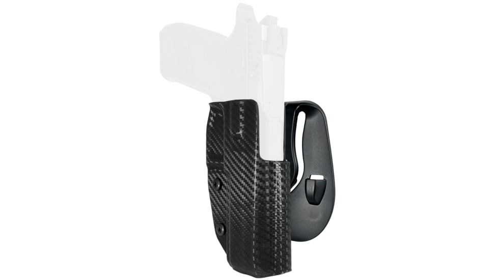 Black Scorpion Outdoor Gear CZ P-09 OWB Kydex Paddle Holster, Right Hand, Carbon Fiber, HC03-PADDLEP09CFRH