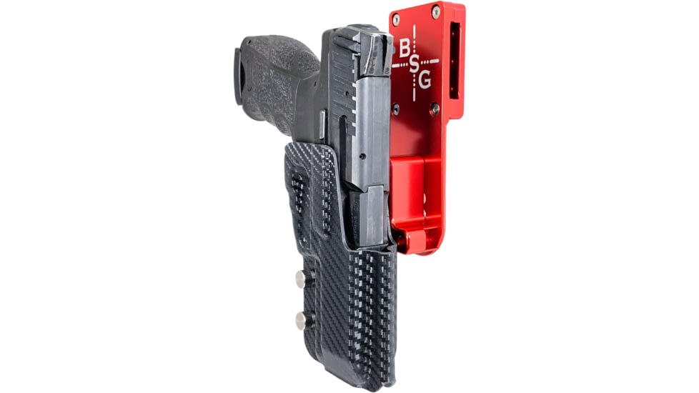 Black Scorpion Outdoor Gear Heckler &amp; Koch VP9 Pro Heavy Duty Competition Holster, Right Hand, Red Shell / Carbon Fiber, HCD2-USPSABS-VP9CFRH