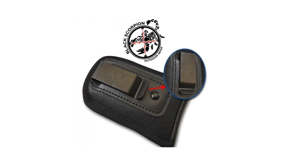 Black Scorpion Outdoor Gear IWB Concealment Magazine Pouch - Single Pistol - Magazine Holder, Black, Fits Most Single Stack 1911 45 cal / .40 / 9mm. Fi, MP05-POLY-N1BK