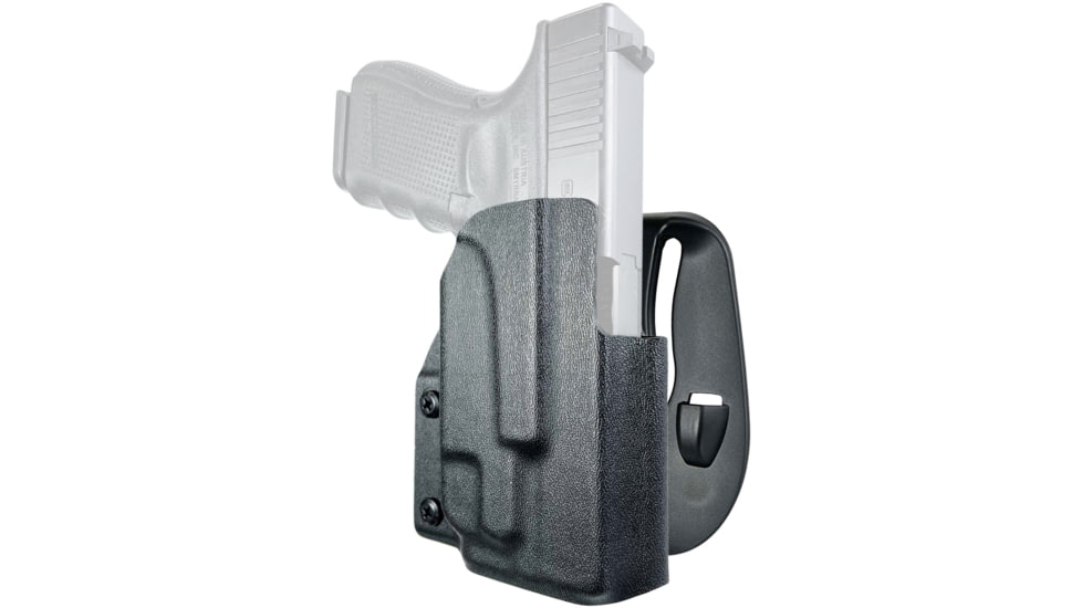Black Scorpion Outdoor Gear OWB Paddle Holster, Glock 19, 23 w/ TLR-7A, Right Hand, Black, HC03-PADDLE-GL19TLR7-BKRH