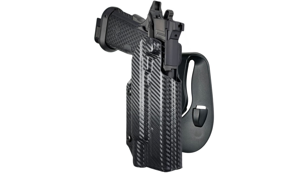 Black Scorpion Outdoor Gear OWB Paddle Holster, Staccato XC w/ X300, Right Hand, Carbon Fiber, HC03-PADDLE-STAXC300-CFRH