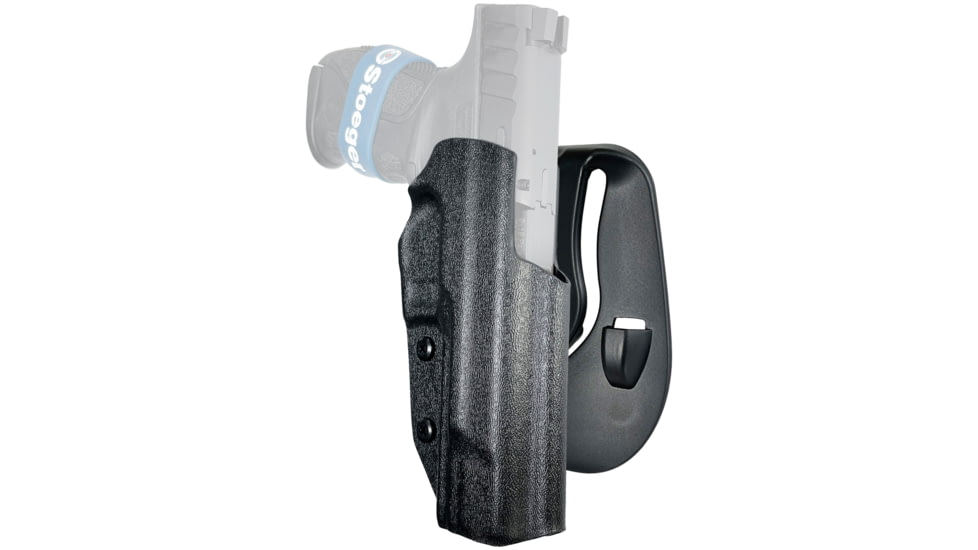 Black Scorpion Outdoor Gear OWB Paddle Holster, Stoeger STR-9F, Right Hand, Black, HC03-PADDLE-STR9F-BKRH