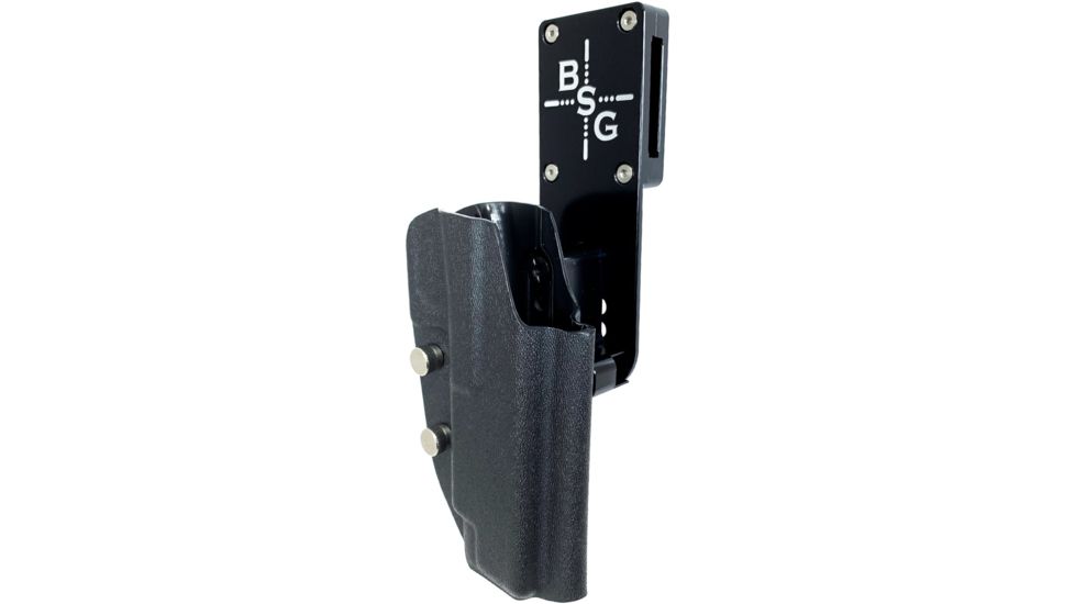 Black Scorpion Outdoor Gear Pro Heavy Duty Competition Holster, Right Hand, Canik TP9 SFx, 5.2in Barrel, 1.5 - 1.75in Belts, Kydex/ 6066 Aluminum, Black/Black, HCD1-USPSABS-TP9SFXBKRH