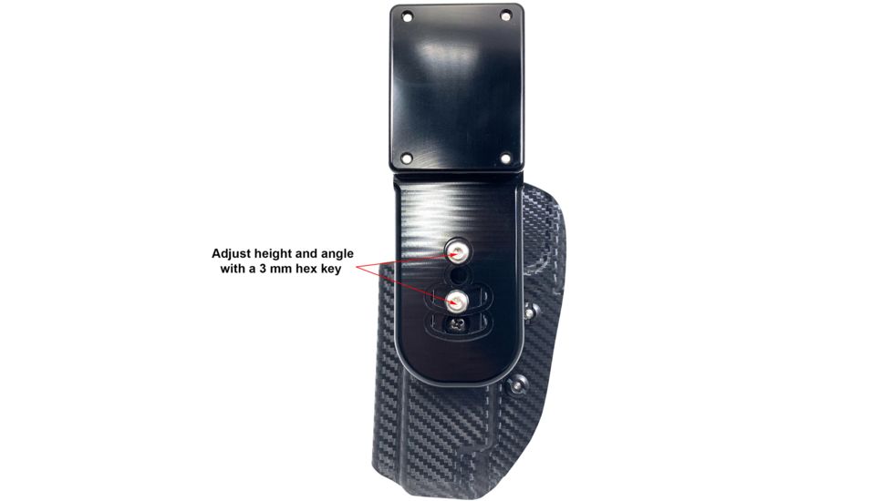 Black Scorpion Outdoor Gear Pro Heavy Duty Competition Holster, Right Hand, M1911, 5in Barrel, 1.5 - 1.75in Belts, Kydex/ 6066 Aluminum, Carbon Fiber/Black, HCD1-USPSABS-1911CFRH