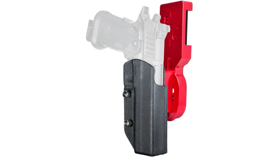 Black Scorpion Outdoor Gear Pro Heavy Duty Competition Kydex OWB Holster, Staccato XC, Right Hand, Red Shell Black, HCD2-USPSABS-STACCAT