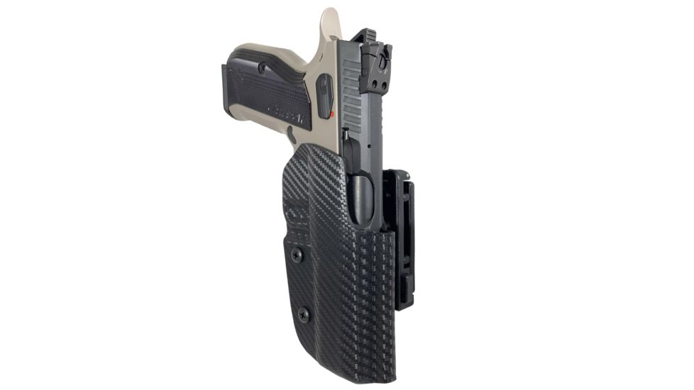 Black Scorpion Outdoor Gear Pro IDPA Competition Holster, Right Hand, CZ Shadow 2, 4.89in Barrel, 1.5 - 1.75in Belts, Kydex, Carbon Fiber, HC03-IDPA-SHADOWIICFRH