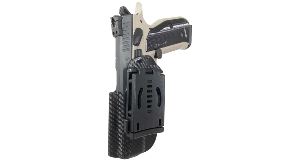 Black Scorpion Outdoor Gear Pro IDPA Competition Holster, Right Hand, CZ Shadow 2, 4.89in Barrel, 1.5 - 1.75in Belts, Kydex, Carbon Fiber, HC03-IDPA-SHADOWIICFRH