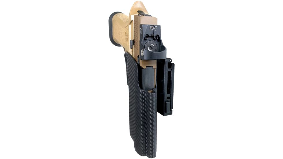 Black Scorpion Outdoor Gear Pro IDPA Competition Holster, Right Hand, SIG Sauer P320, 3.9 - 5in Barrel, 1.5 - 1.75in Belts, Kydex, Carbon Fiber, HC03-IDPA-P320X5CFRH