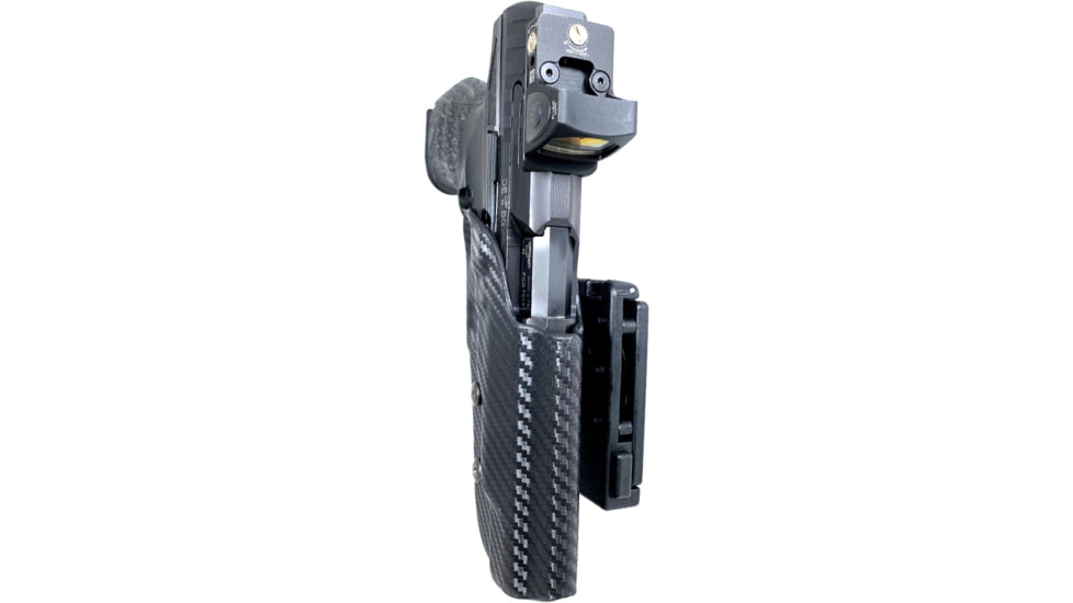 Black Scorpion Outdoor Gear Pro IDPA Competition Holster, Right Hand, Walther PPQ Mod 2/ PPQ Q5 Match, 5in Barrel, 1.5 - 1.75in Belts, Kydex, Carbon Fiber, HC03-IDPA-WALTHERQ5CFRH