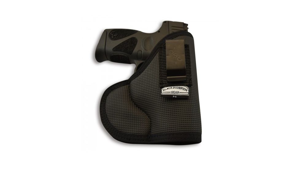 Black Scorpion Outdoor Gear Punisher P4 Pocket &amp; IWB Holster Ambidextrous, Black, GL26,27,Shield, Kel Tec P11, Beretta 9000s,Taurus , HC14-BSGP4-BKRH