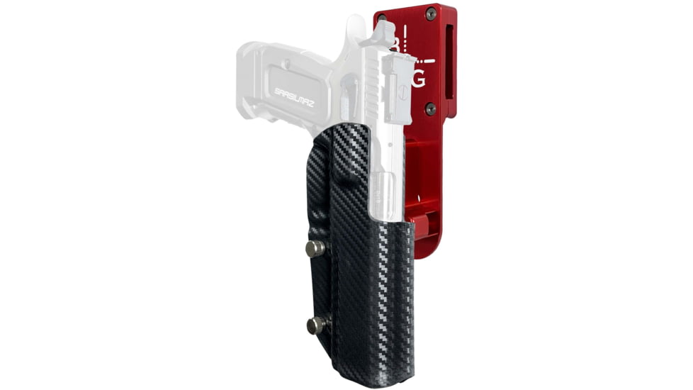 Black Scorpion Outdoor Gear SAR K-12 Sport Pro Heavy Duty Competition Holster, Right, Red/Carbon Fiber, HCD2-USPSABS-SARK12CFRH