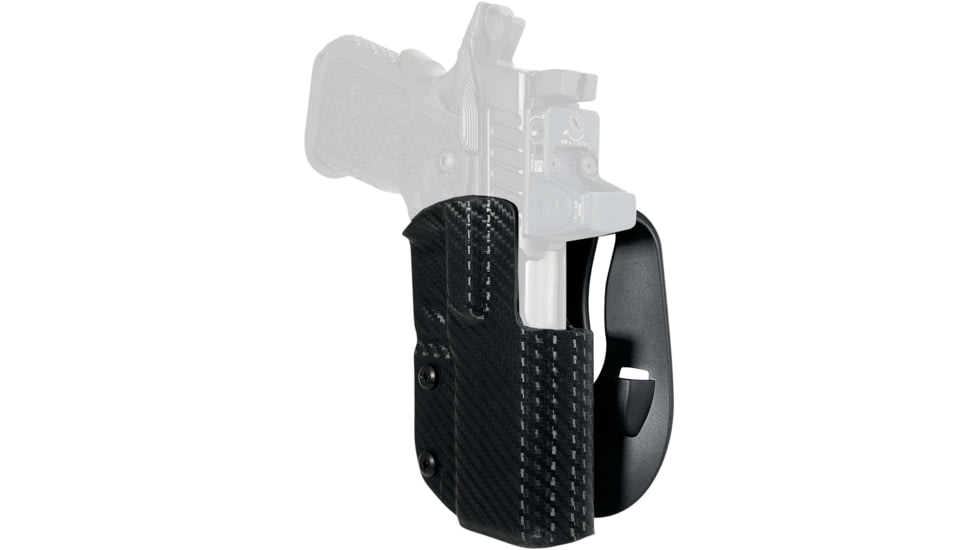 Black Scorpion Outdoor Gear Staccato C2 OWB Kydex Paddle Holster, Right, Carbon Fiber, HC03-PADDLE-STAC2CFRH