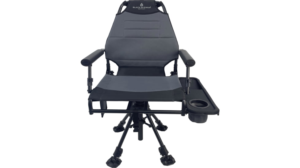 BLACK SIERRA EQUIPMENT Heated HI-LINE Swivel Chair, Gray, HCH-032H-GRY-BSE
