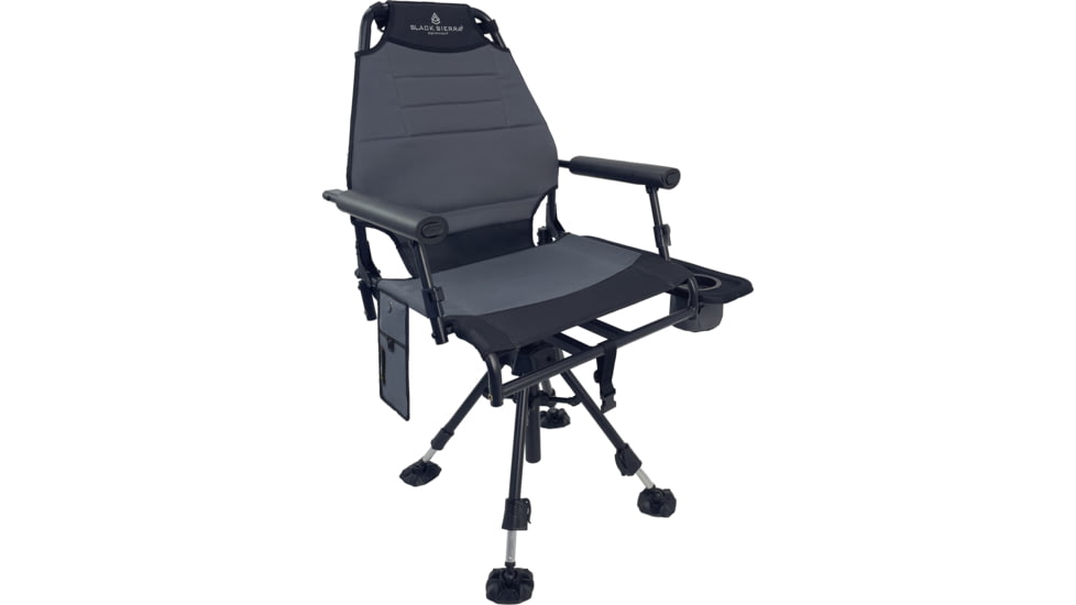 BLACK SIERRA EQUIPMENT Heated HI-LINE Swivel Chair, Gray, HCH-032H-GRY-BSE