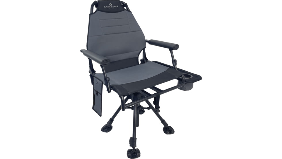 BLACK SIERRA EQUIPMENT Heated HI-LINE Swivel Chair, Gray, HCH-032H-GRY-BSE