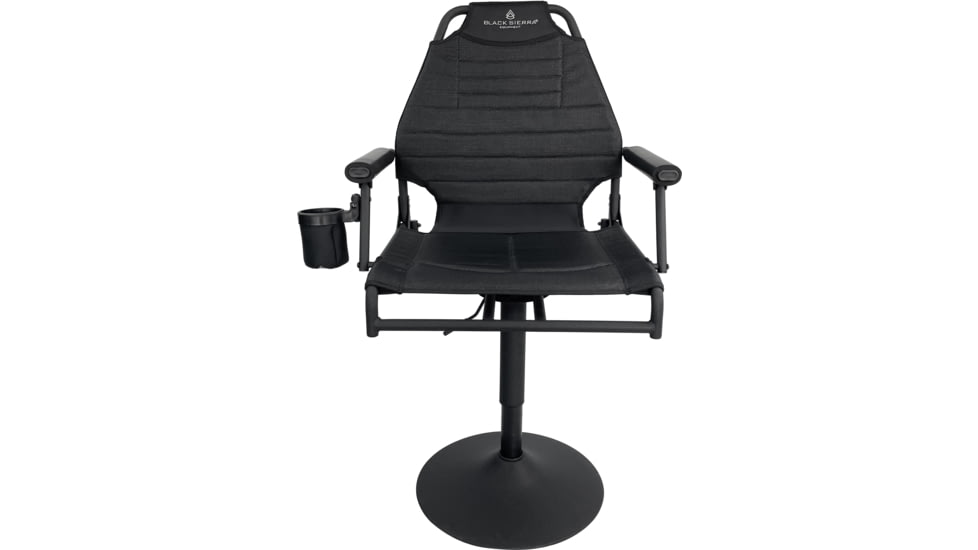 BLACK SIERRA EQUIPMENT HI-LINE Elevated Swivel Chair, Black, HCH-039-BLK-BSE