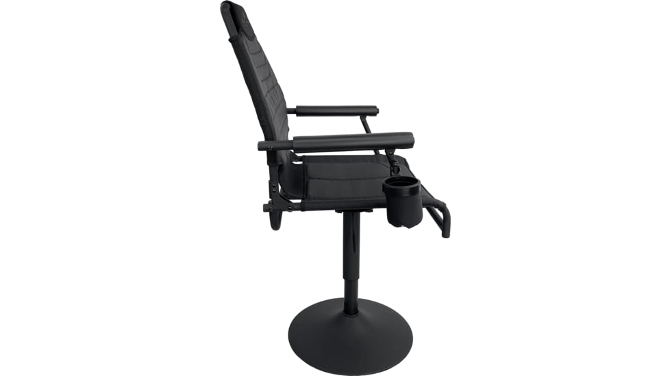 BLACK SIERRA EQUIPMENT HI-LINE Elevated Swivel Chair, Black, HCH-039-BLK-BSE