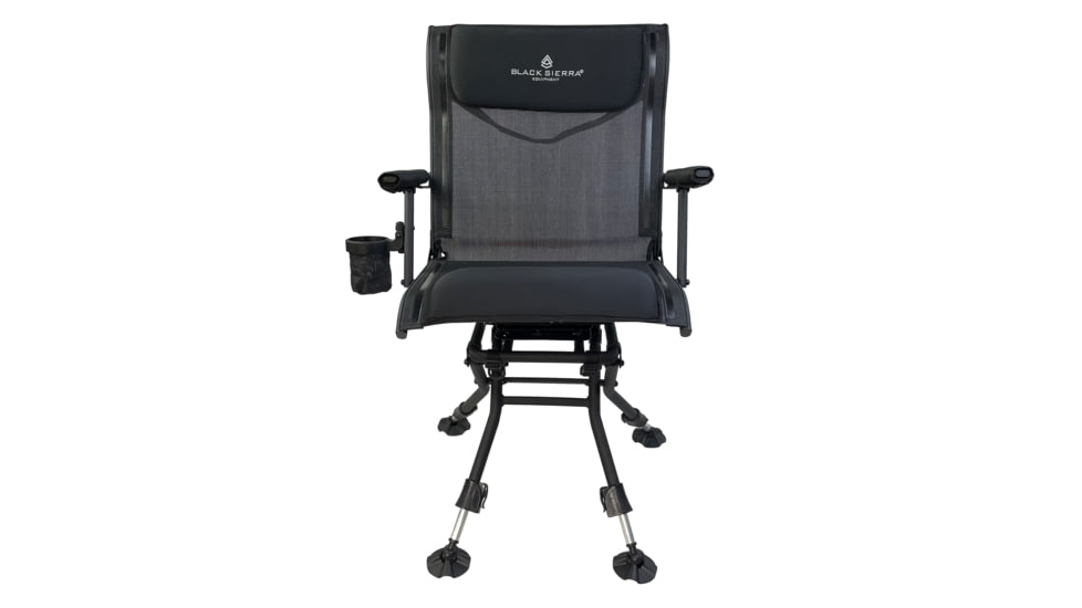 BLACK SIERRA EQUIPMENT Nitro Pro Swivel Chair,Black, HCH-024-BLK-BS