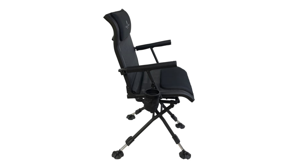 BLACK SIERRA EQUIPMENT Nitro Pro Swivel Chair,Black, HCH-024-BLK-BS