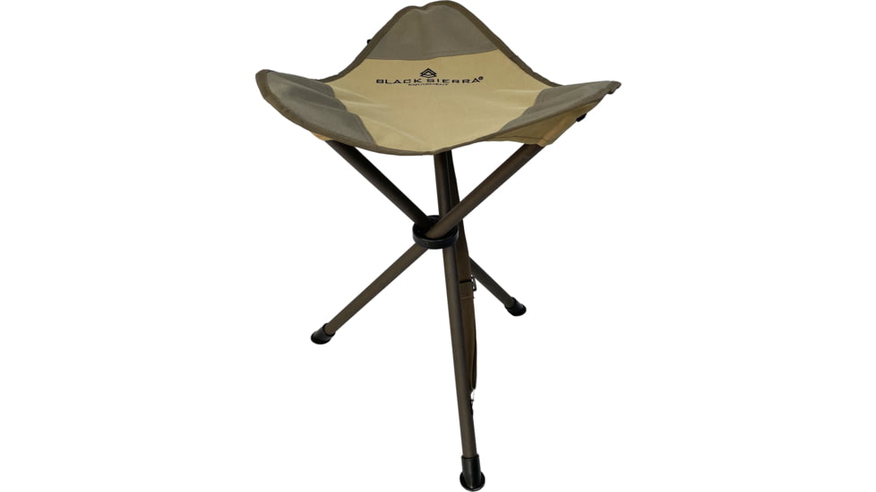 BLACK SIERRA EQUIPMENT XL Tri-Leg Stoo,Tan, HCH2-006-TAN-BSE