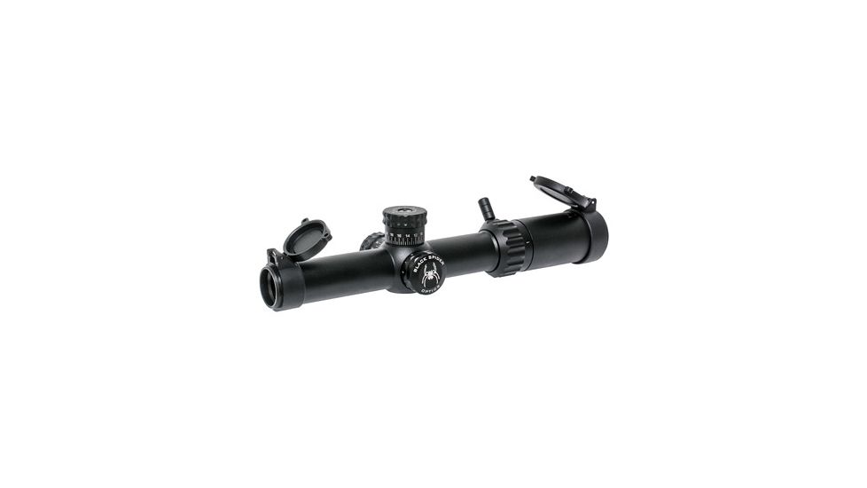 Black Spider Optics 1-4x24 Illuminated Rifle Scope, Matte Black BLKSPDRBSO1-4X24