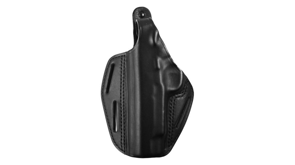 BlackHawk 3 Slot Leather Pancake Holster, Colt 1911 Government 5in, Right Hand, Matte, Black, 420001BKR