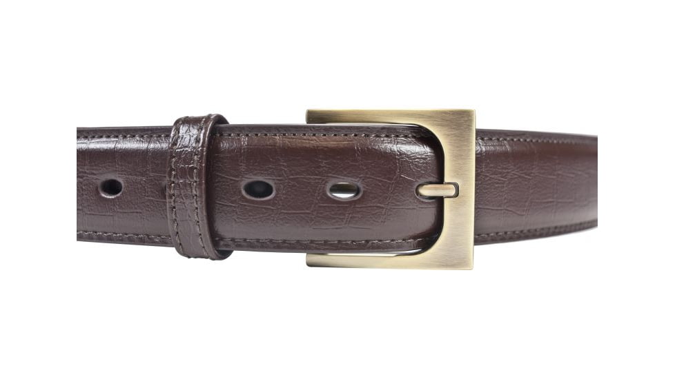 BlackHawk 4113 CQC Pistol Belt, Brown, 42in waist, Gator Finish, Antique Brass Buckle 411342GBN