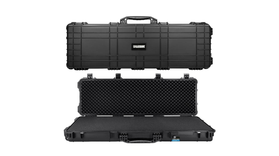 BlackHawk 53in Waterproof Roller Hard Rifle Case w/ Foam, Black, X Large, BH00015