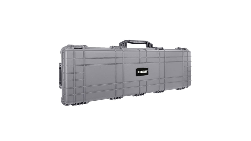 BlackHawk 44in Waterproof Roller Hard Rifle Case w/ Foam, Gray, Standard, BH00008-GRA