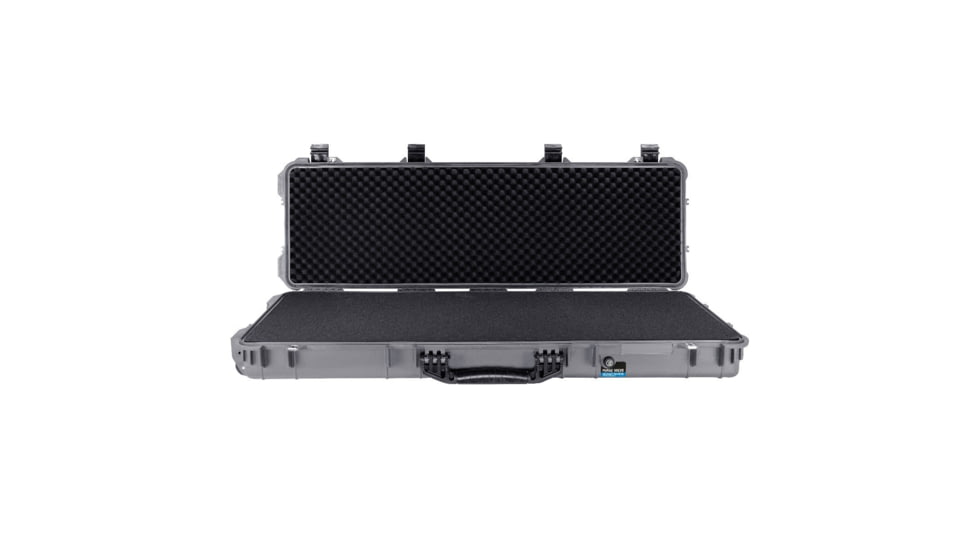 BlackHawk 44in Waterproof Roller Hard Rifle Case w/ Foam, Gray, Standard, BH00008-GRA