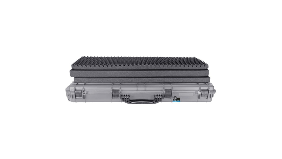 BlackHawk 44in Waterproof Roller Hard Rifle Case w/ Foam, Gray, Standard, BH00008-GRA