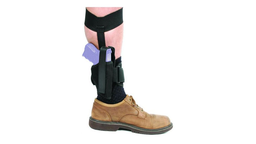 BlackHawk Ankle Holster, Black, Right Hand, 3-4in BBL Medium Semiauto Pistols 