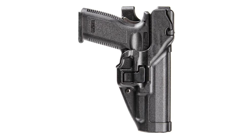 BlackHawk BHP Level 3 Serpa Light Bearing Duty Holster Plain Black Right Hand For S&amp;W M&amp;P 9mm/.40