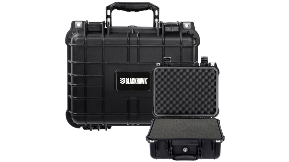 BlackHawk Compact 13.37in Waterproof Gear Hard Case w/ Foam, Black, Standard, BH00001