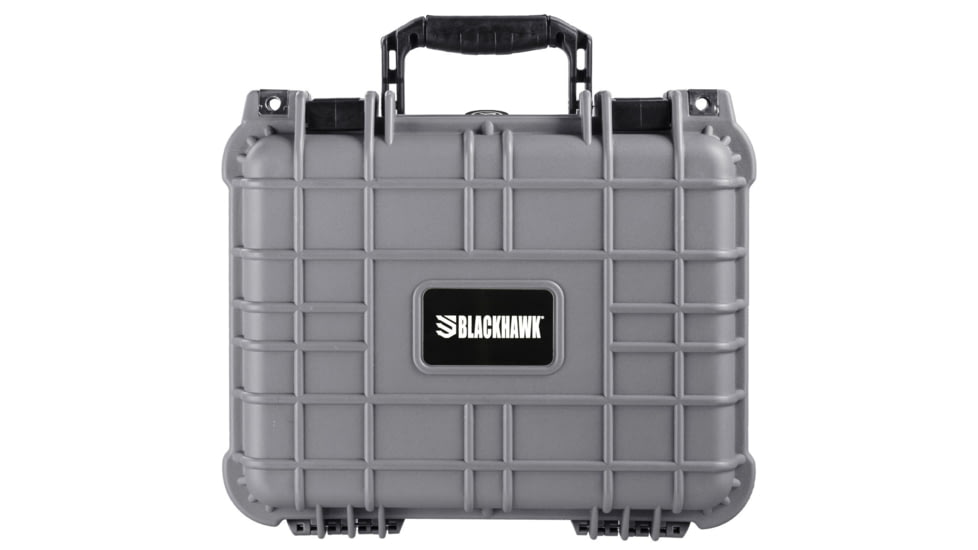 BlackHawk Compact 13.37in Waterproof Gear Hard Case w/ Foam, Gray, Standard, BH00001-GRA