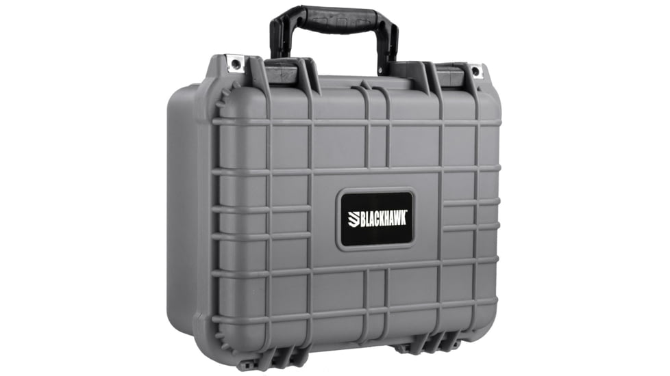BlackHawk Compact 13.37in Waterproof Gear Hard Case w/ Foam, Gray, Standard, BH00001-GRA