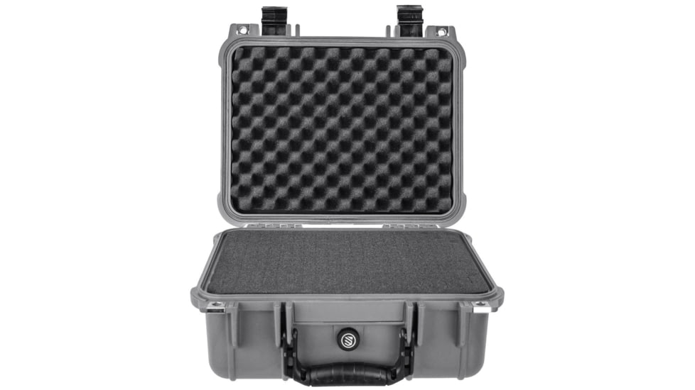 BlackHawk Compact 13.37in Waterproof Gear Hard Case w/ Foam, Gray, Standard, BH00001-GRA